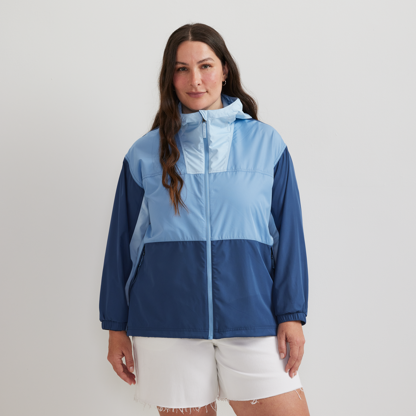 Women's Momentum Windproof Hoodie-Blue Fog-Plus-C1