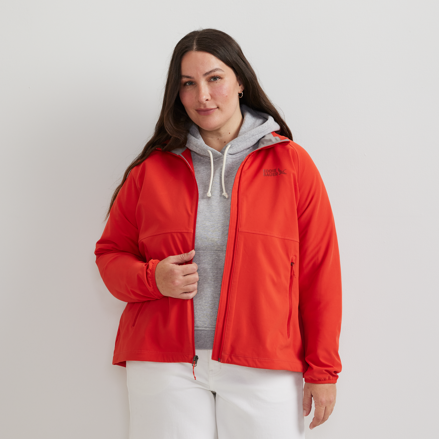 Women's Stratify Soft Shell Jacket-Dk Persimmon-Plus-C1