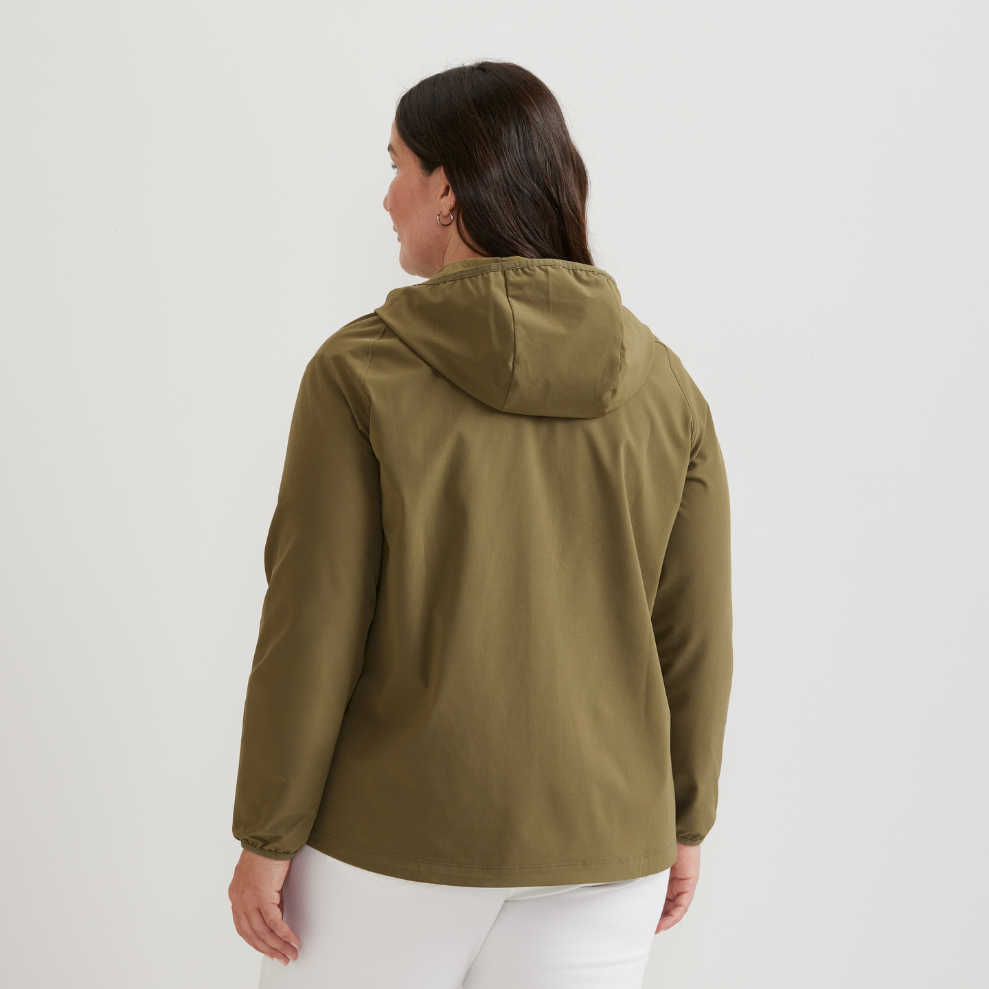 Women's Stratify Soft Shell Hoodie-Alder-Plus-F1