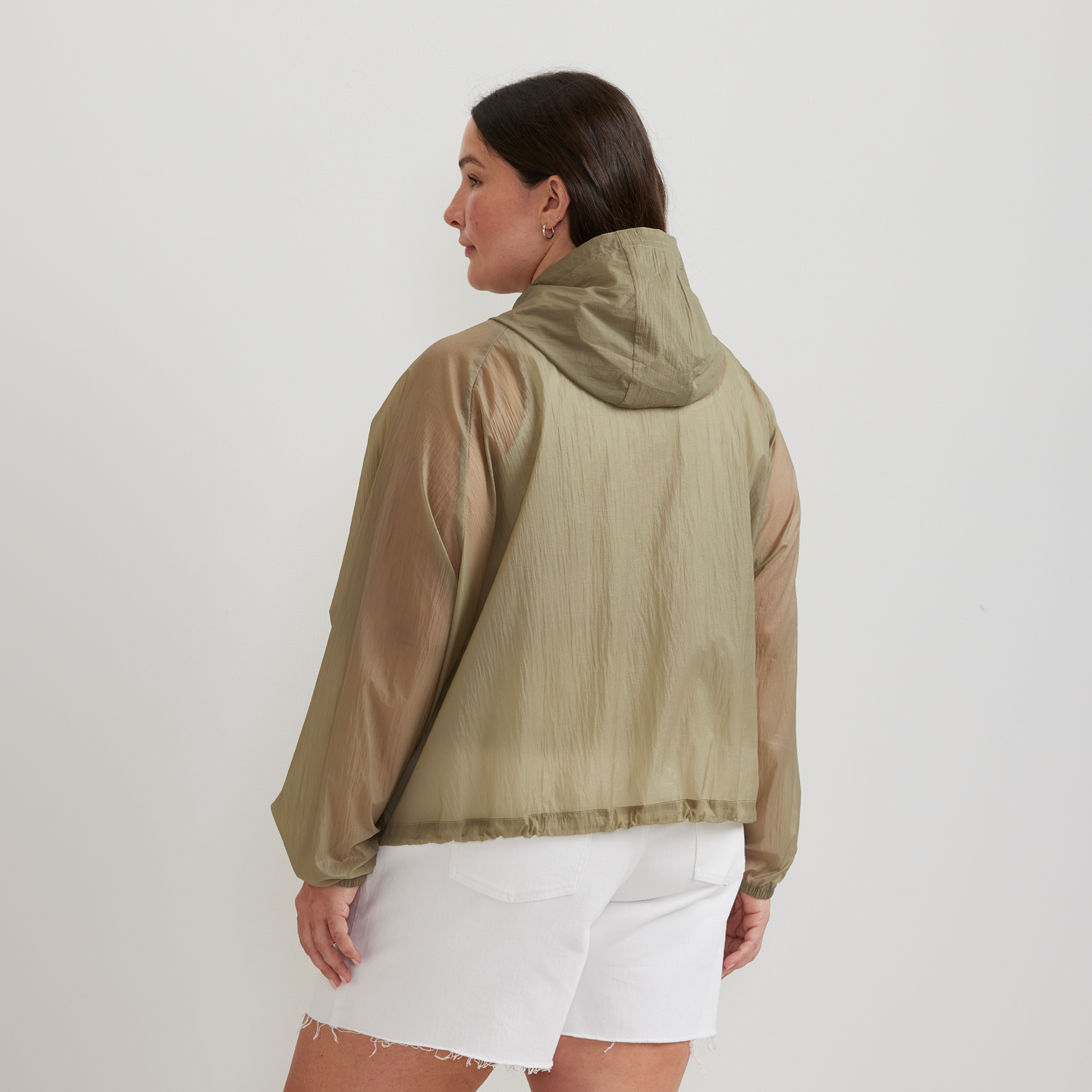 Women's Sunbeam Sheer Windbreaker-Dusty Sage-Plus-F1