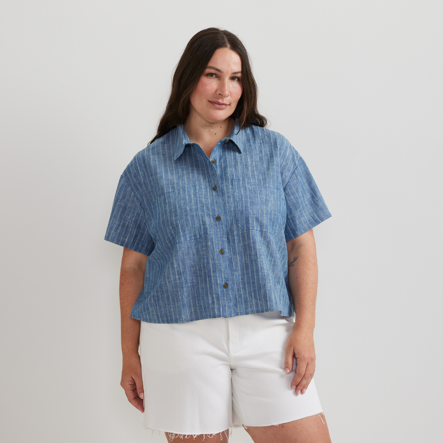 Women's Destination 2 Pocket SS Utility-Indigo-Plus-C1