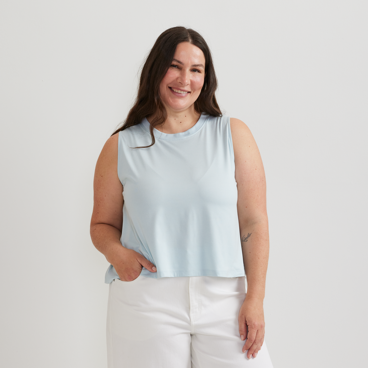 Women's Surreal Travel Tank-Pale Blue-Plus-C1