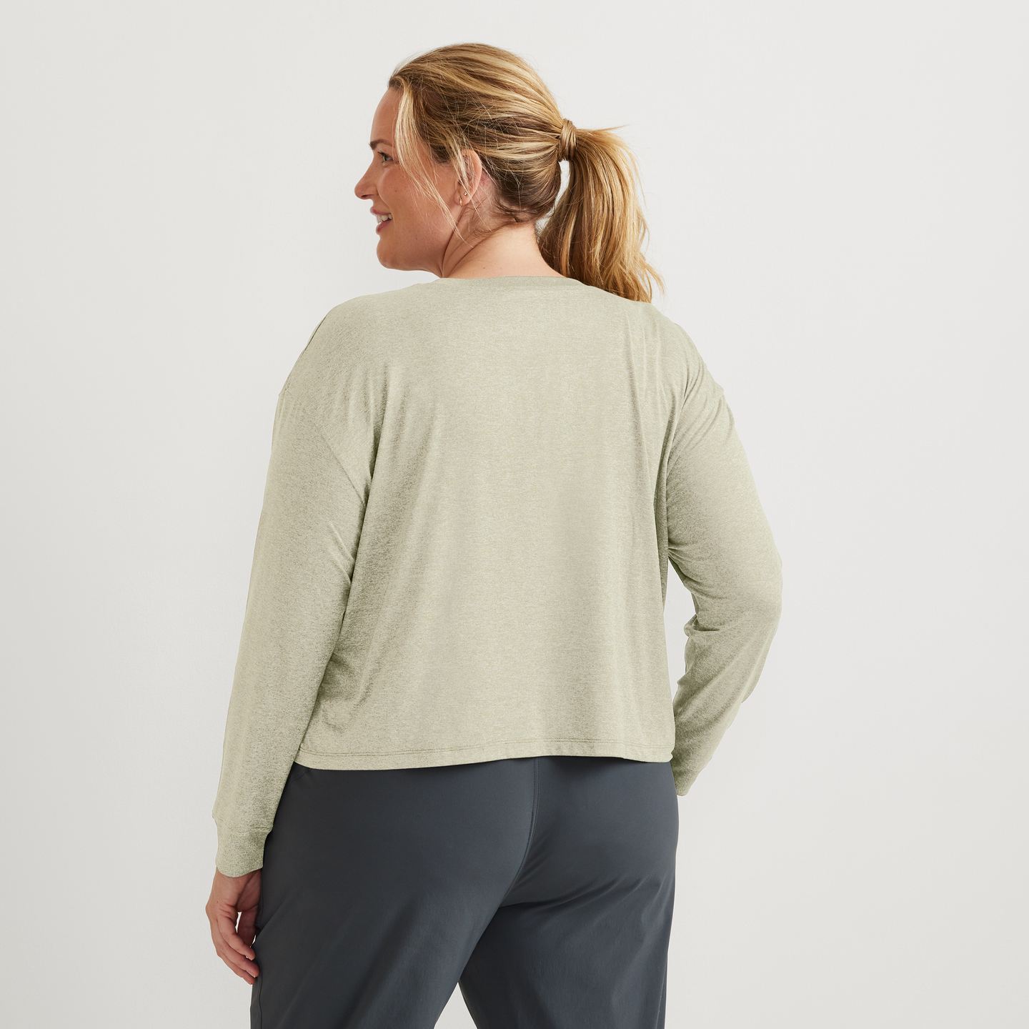 Women's Surreal Travel Long-Sleeve Shirt-Honeydew-Plus-F1