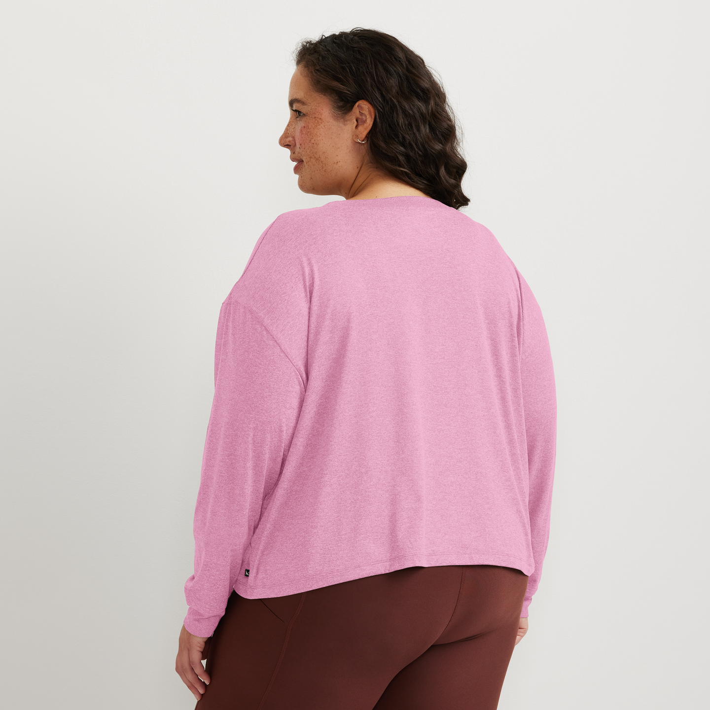 Women's Surreal Travel Long-Sleeve Shirt-Misty Rose-Plus-F1