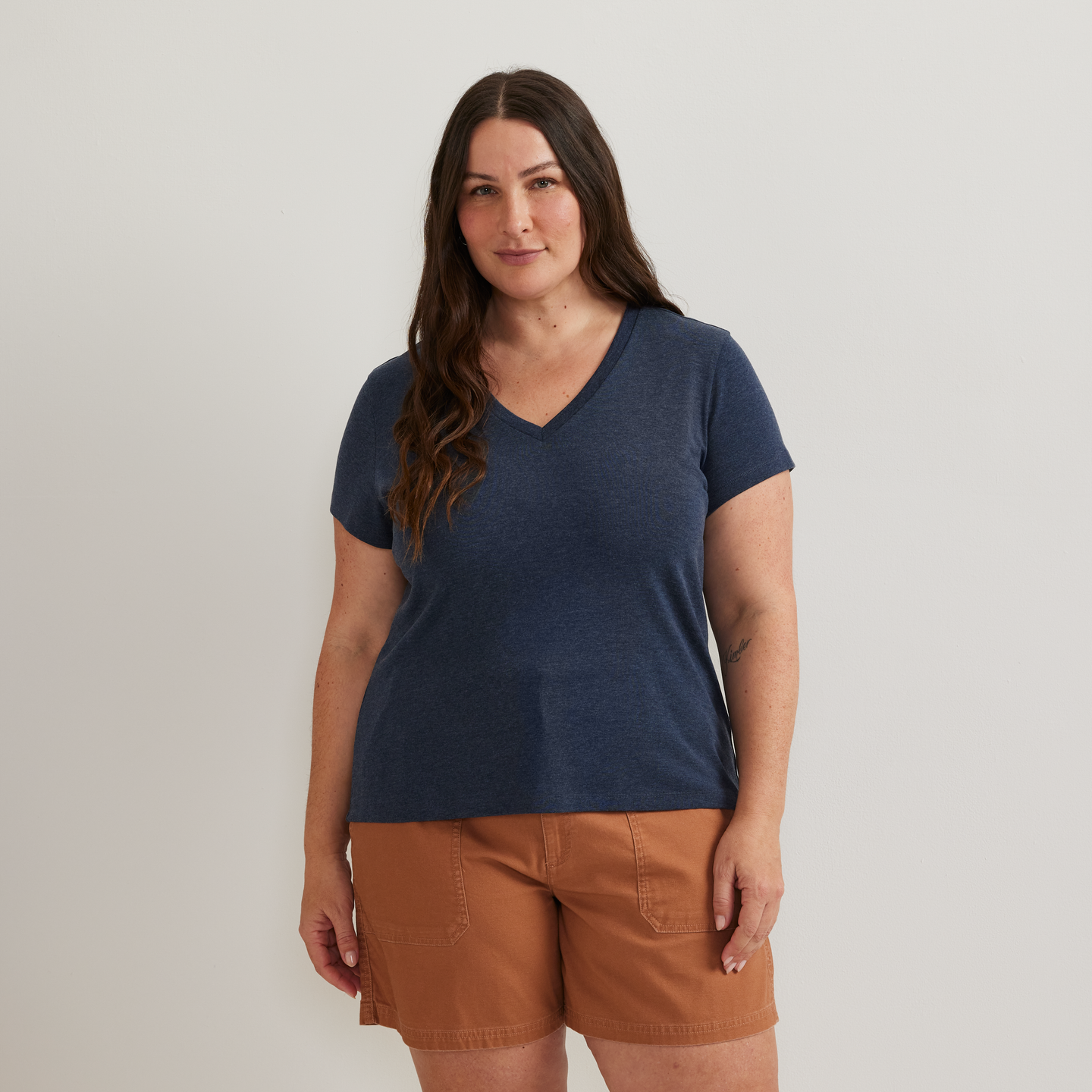 Women's Everyday Short-Sleeve V-Neck T-Shirt-Brook-Plus-C1