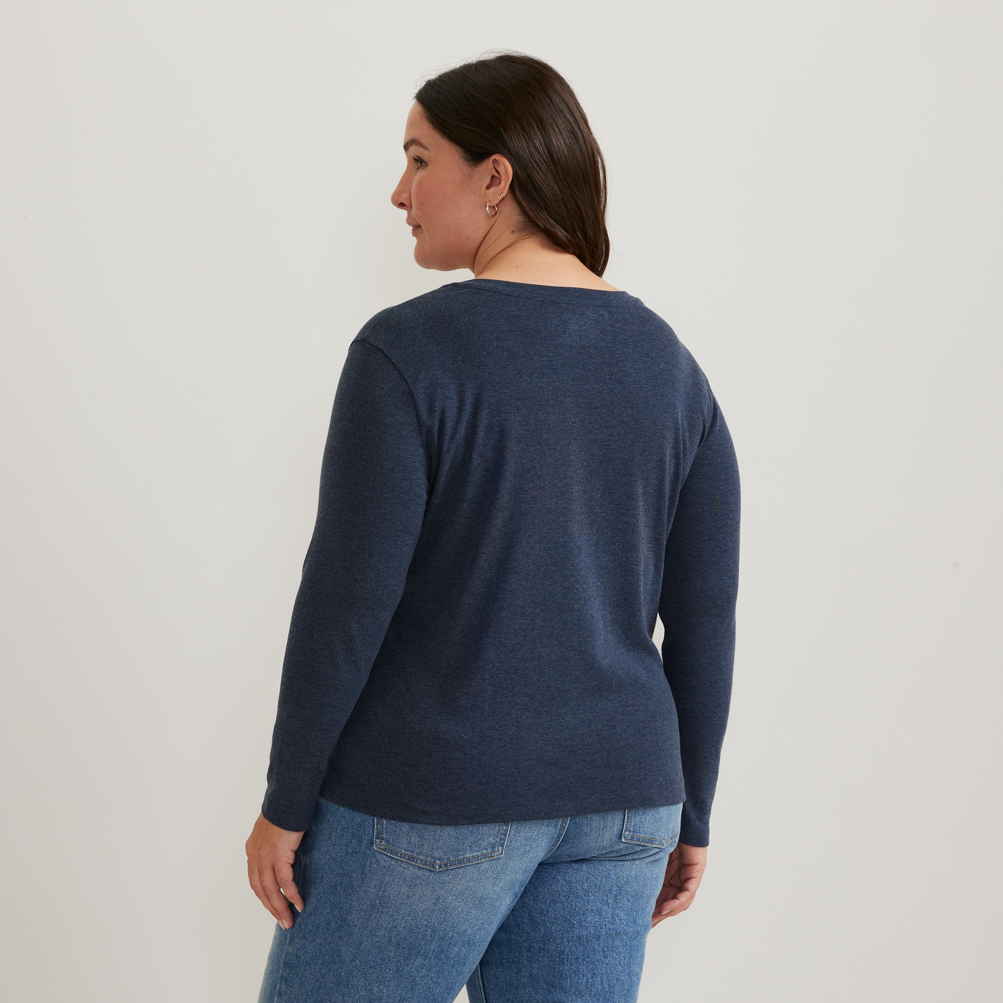 Women's Everyday Long-Sleeve V-Neck T-Shirt-Brook-Plus-F1