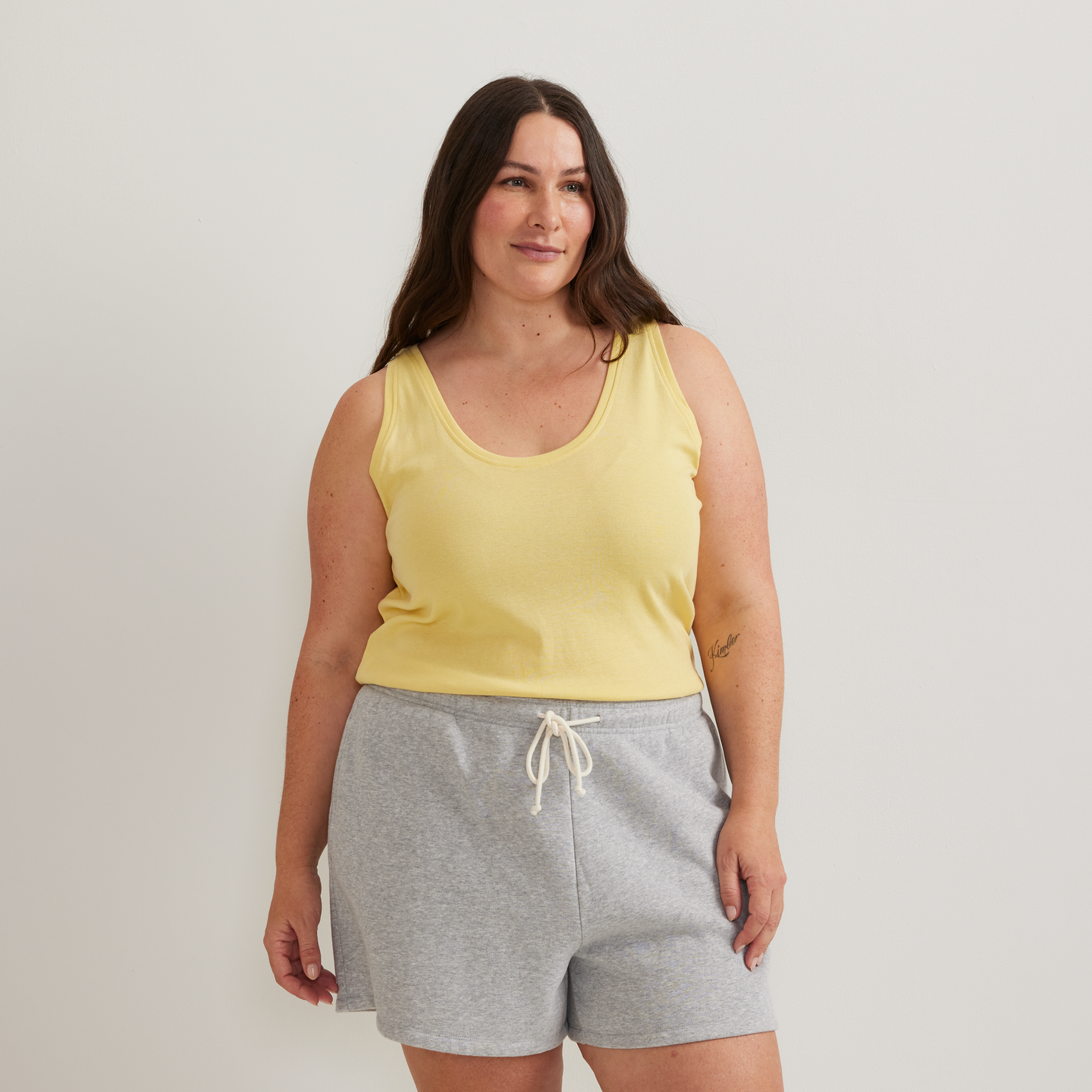 Women's Everyday Scoop-Neck Tank-Yellow-Plus-C1