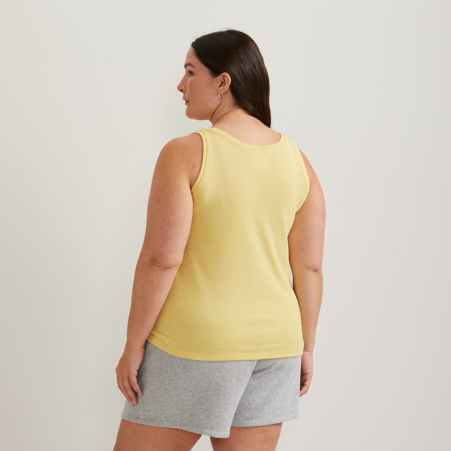 Women's Everyday Scoop-Neck Tank-Yellow-Plus-F1