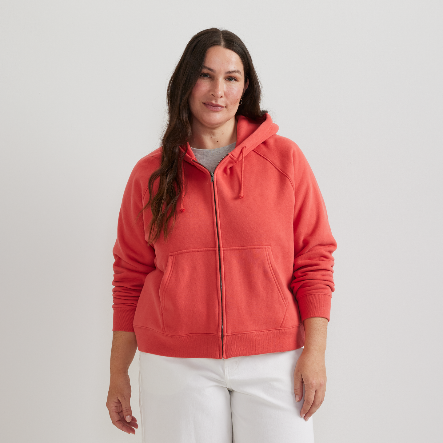Women's Vintage Soft Full-Zip Hoodie-Rhubarb-Plus-C1