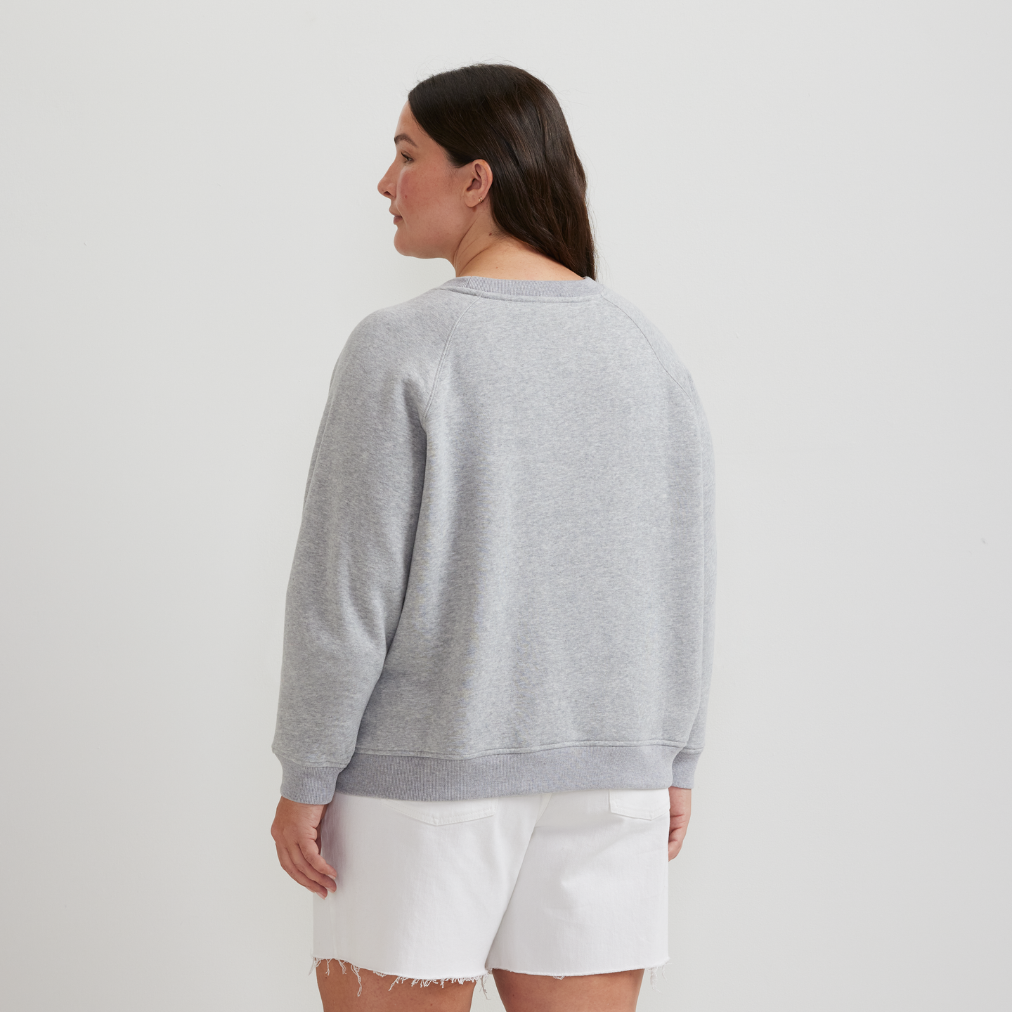 Women's Vintage Soft Crew Sweatshirt-Htr Gray-Plus-F1