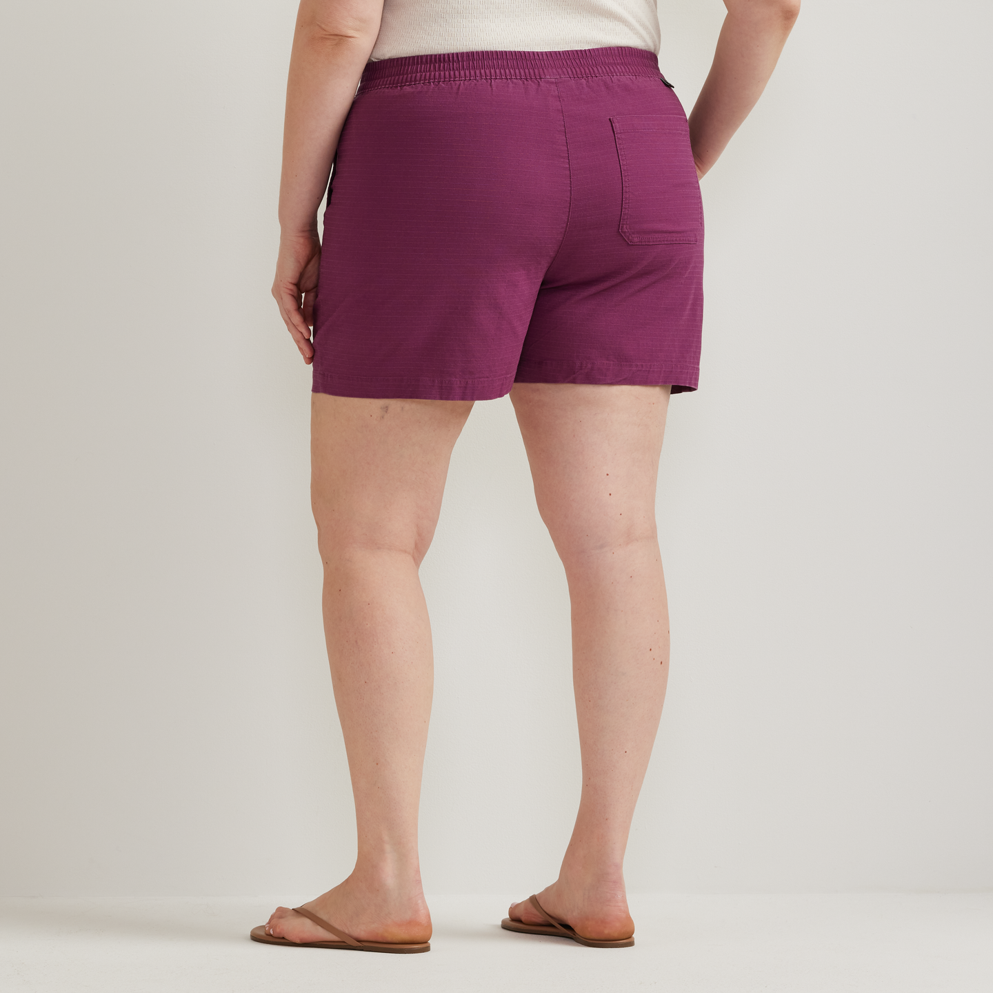 Women's Cotton Ripstop Shorts-Wine-Plus-F1