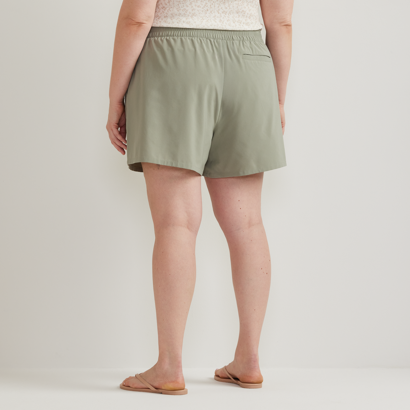 Women's Departure Pull-On Shorts-Sage-Plus-F1