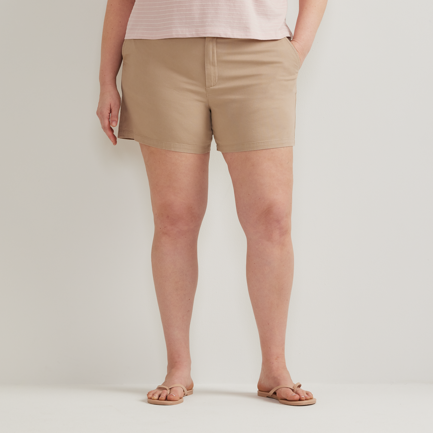 Women's Softened Legend Wash Shorts-Tan-Plus-C1