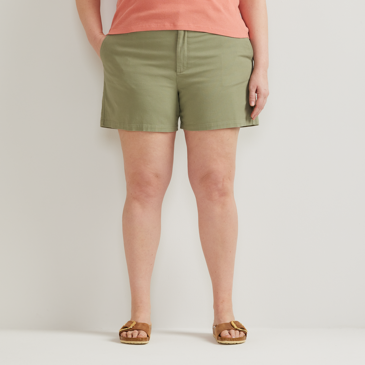 Women's Softened Legend Wash Shorts-Dusty Sage-Plus-C1