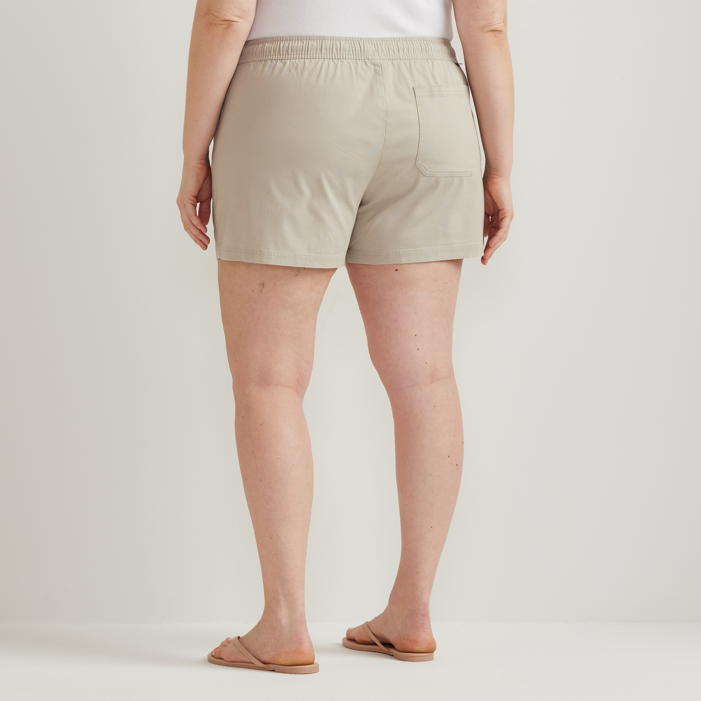 Women's Softened Legend Wash Relaxed Shorts-Pumice-Plus-F1