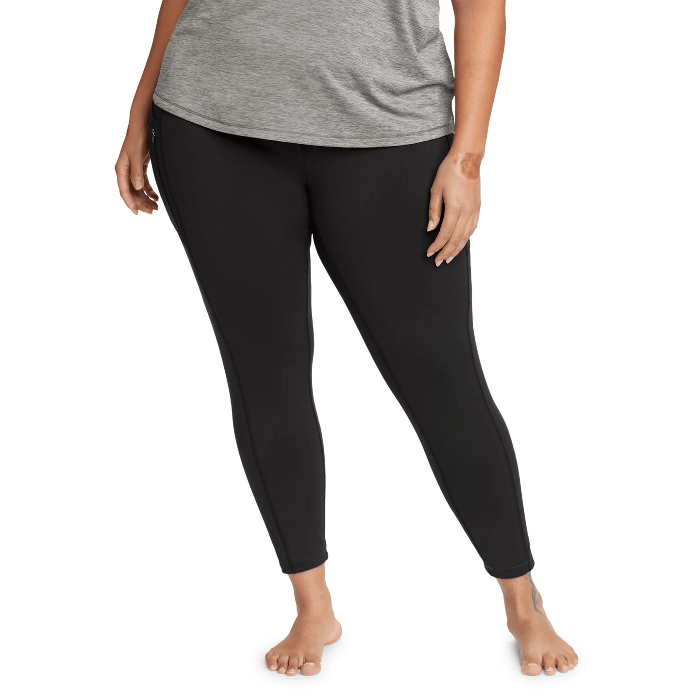 Women's Crossover Winter Trail Adventure High-Rise Leggings-Black-Plus-5