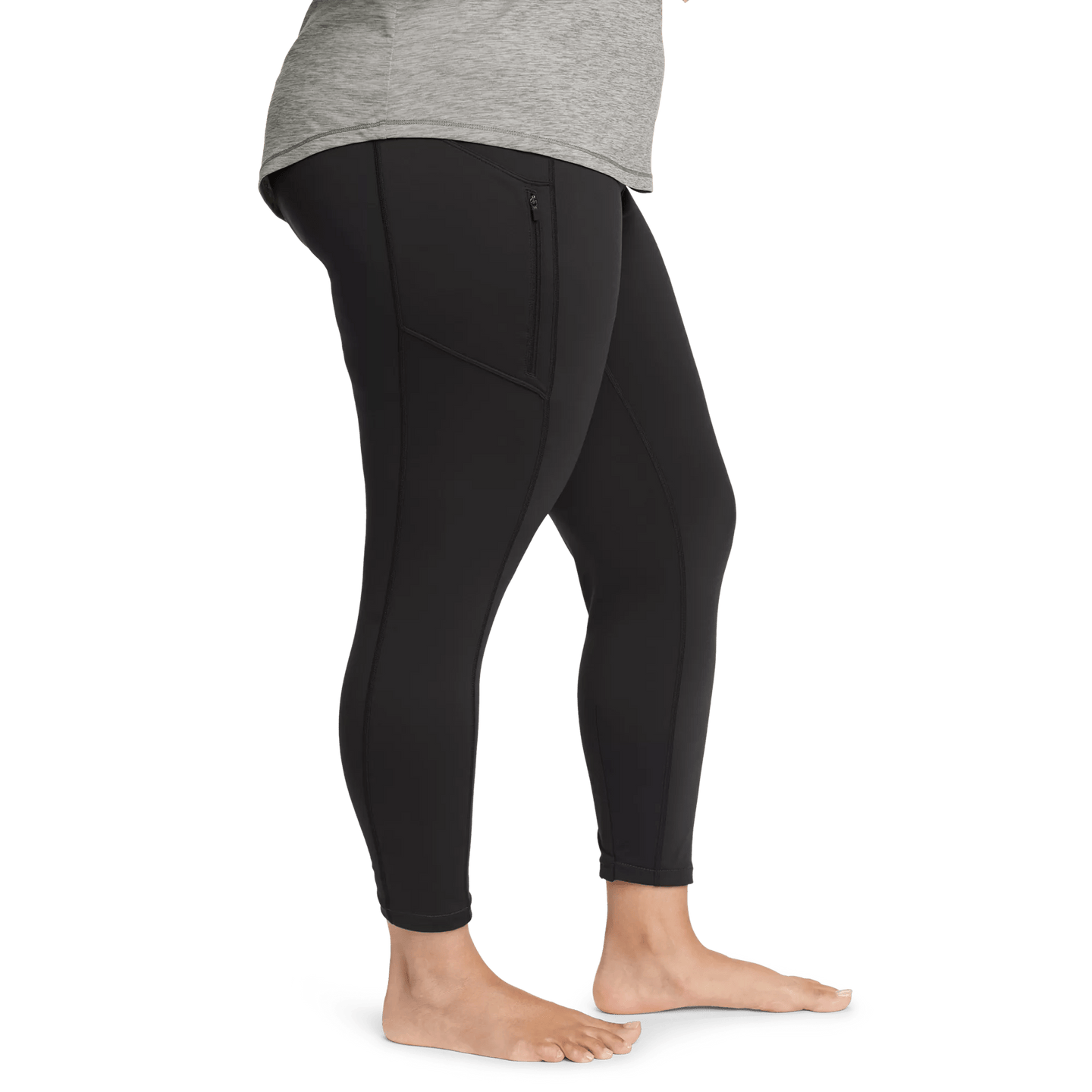 Women's Crossover Winter Trail Adventure High-Rise Leggings-Black-Plus-4