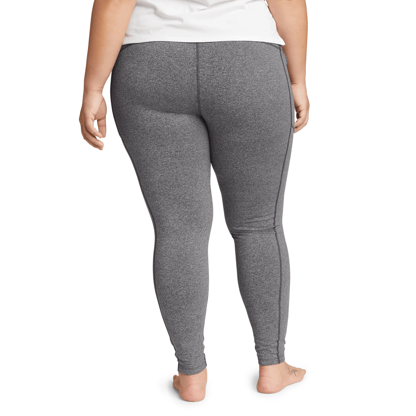 Women's Crossover Winter Trail Adventure High-Rise Leggings-Black/White-Plus-1