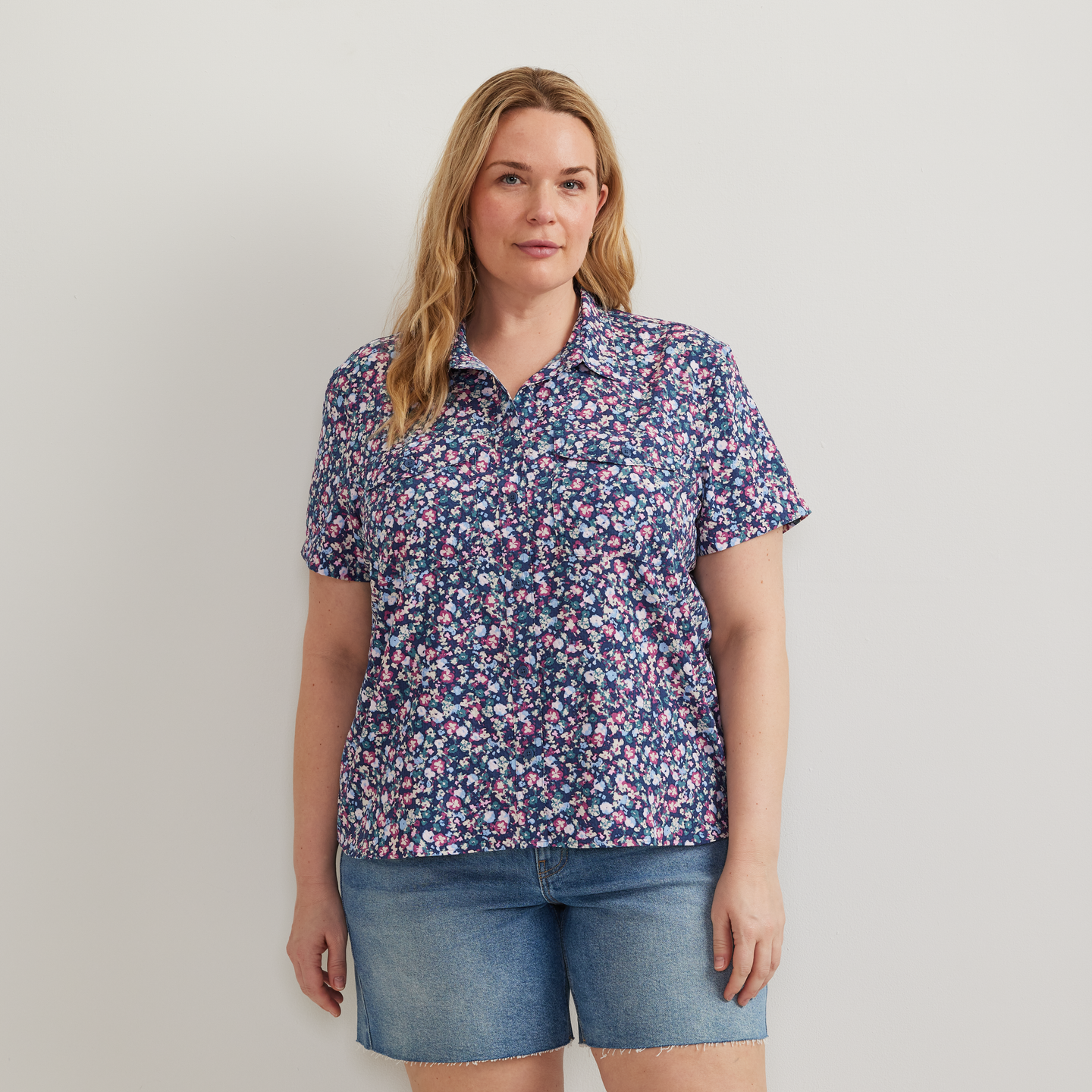 Women's Mountain 3.0 Short-Sleeve Shirt - Print-Wine-Plus-C1