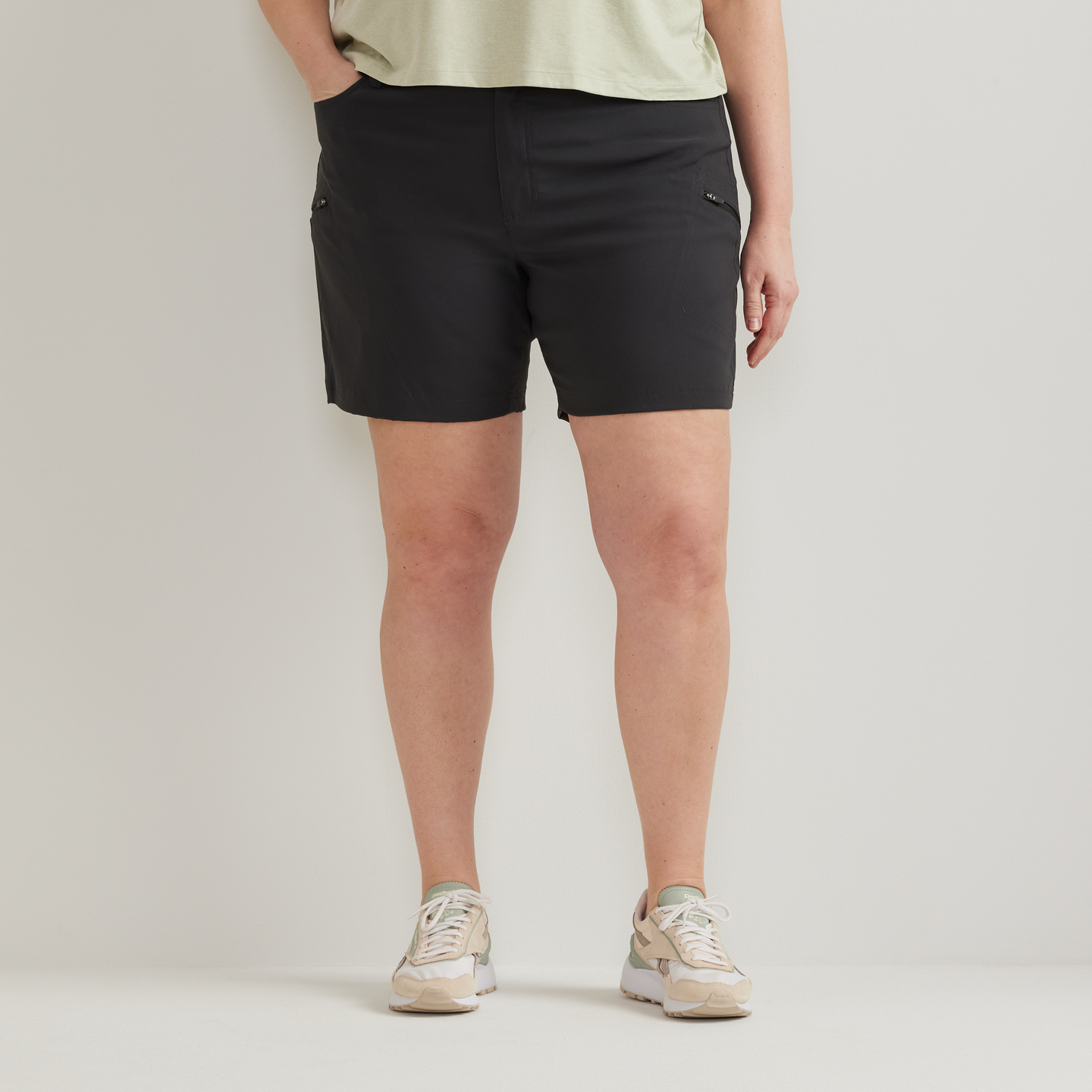 Women's Guide Pro High Rise Shorts-Black-Plus-C1