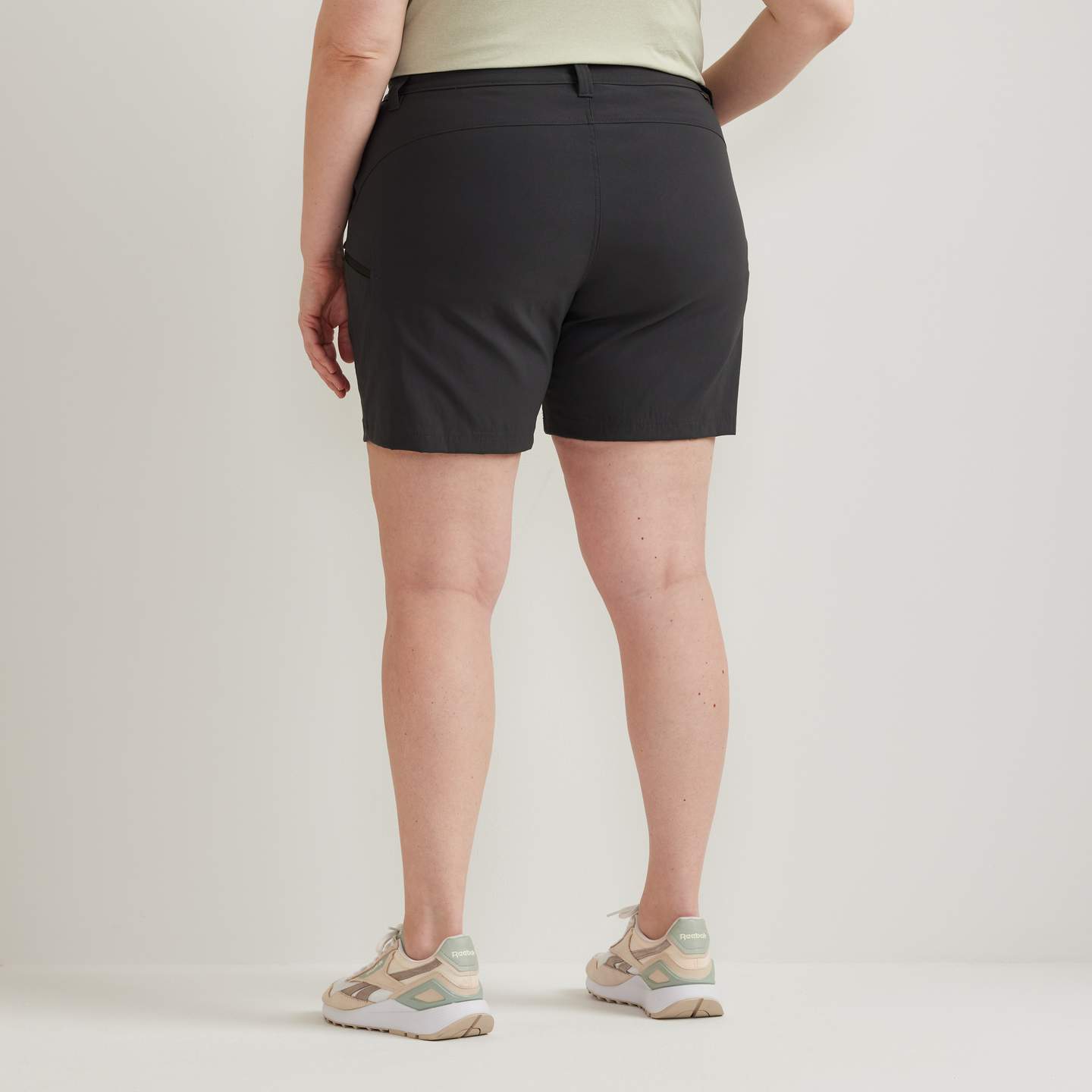 Women's Guide Pro High Rise Shorts-Black-Plus-F1