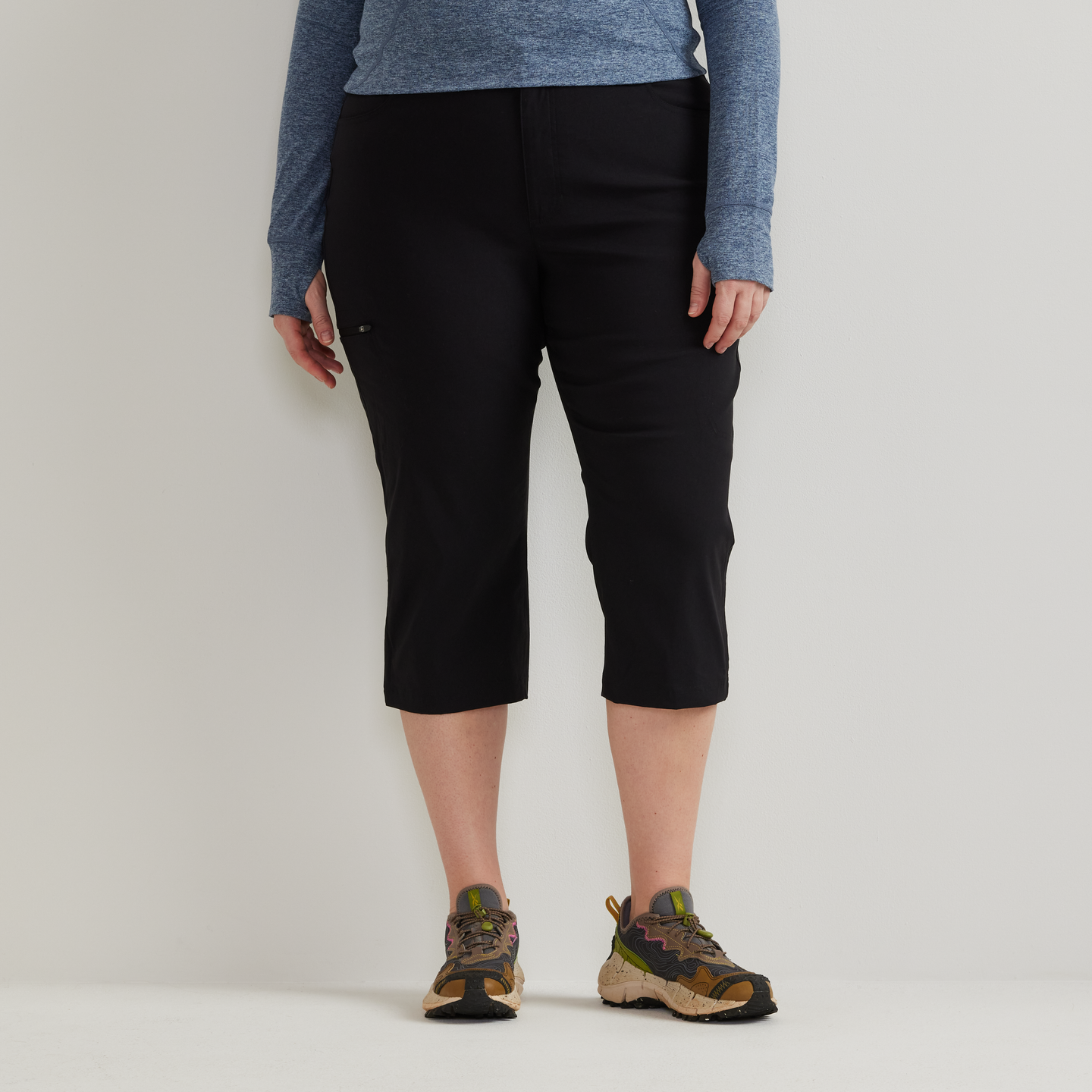 Women's Guide Pro High Rise Capri-Black-Plus-C1