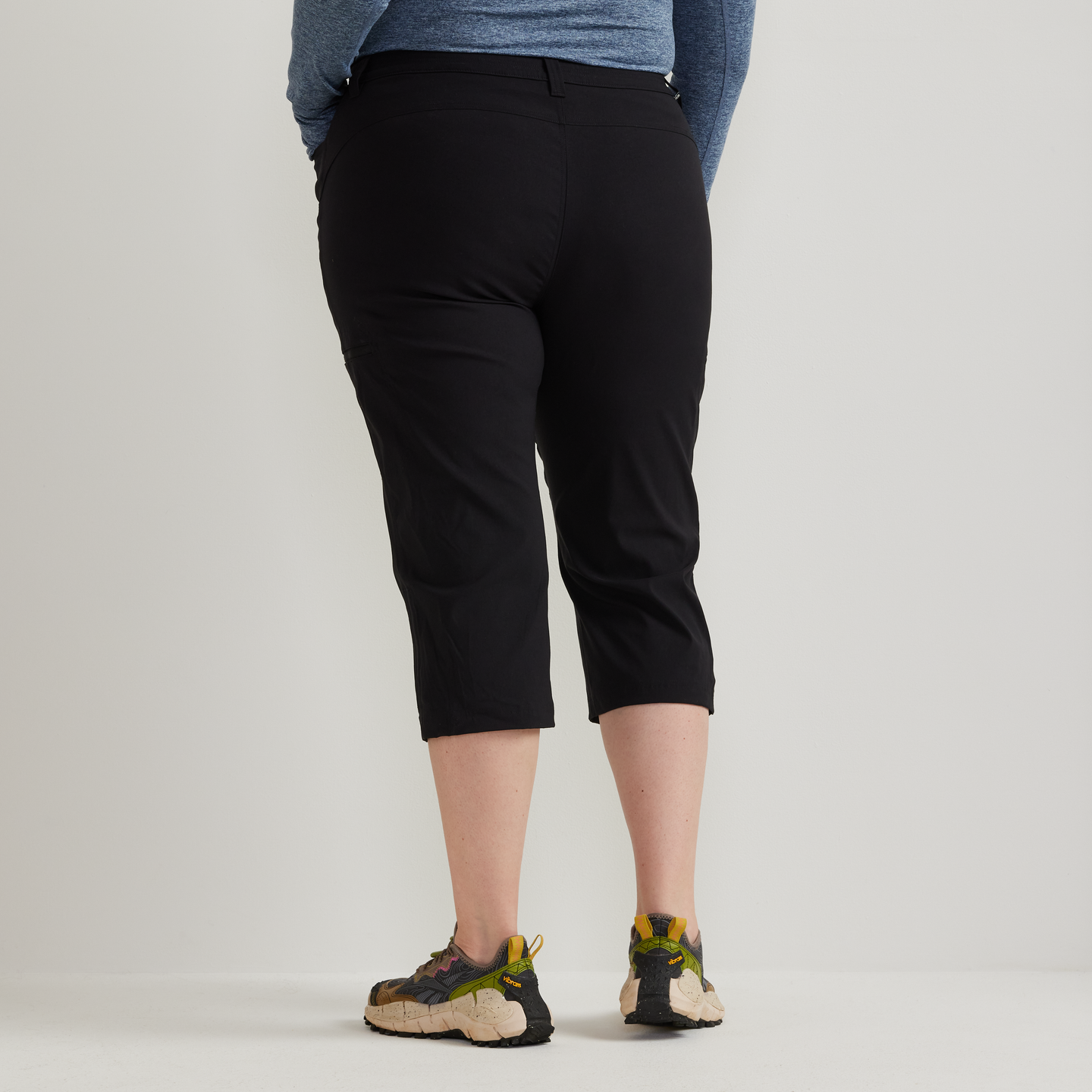 Women's Guide Pro High Rise Capri-Black-Plus-F1