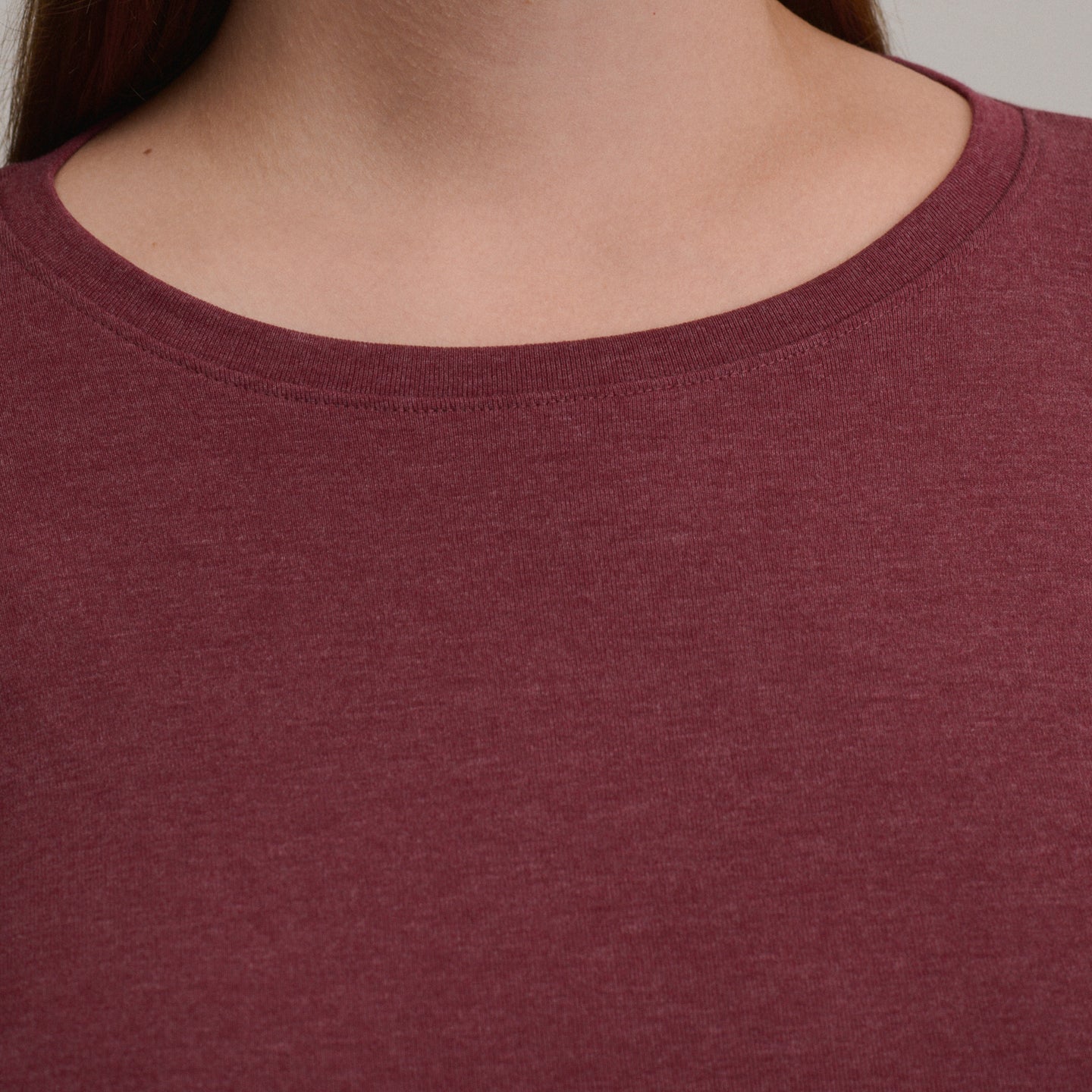Women's Fav Long Sleeve Crew Neck Tee-Blkcherry-Plus-7