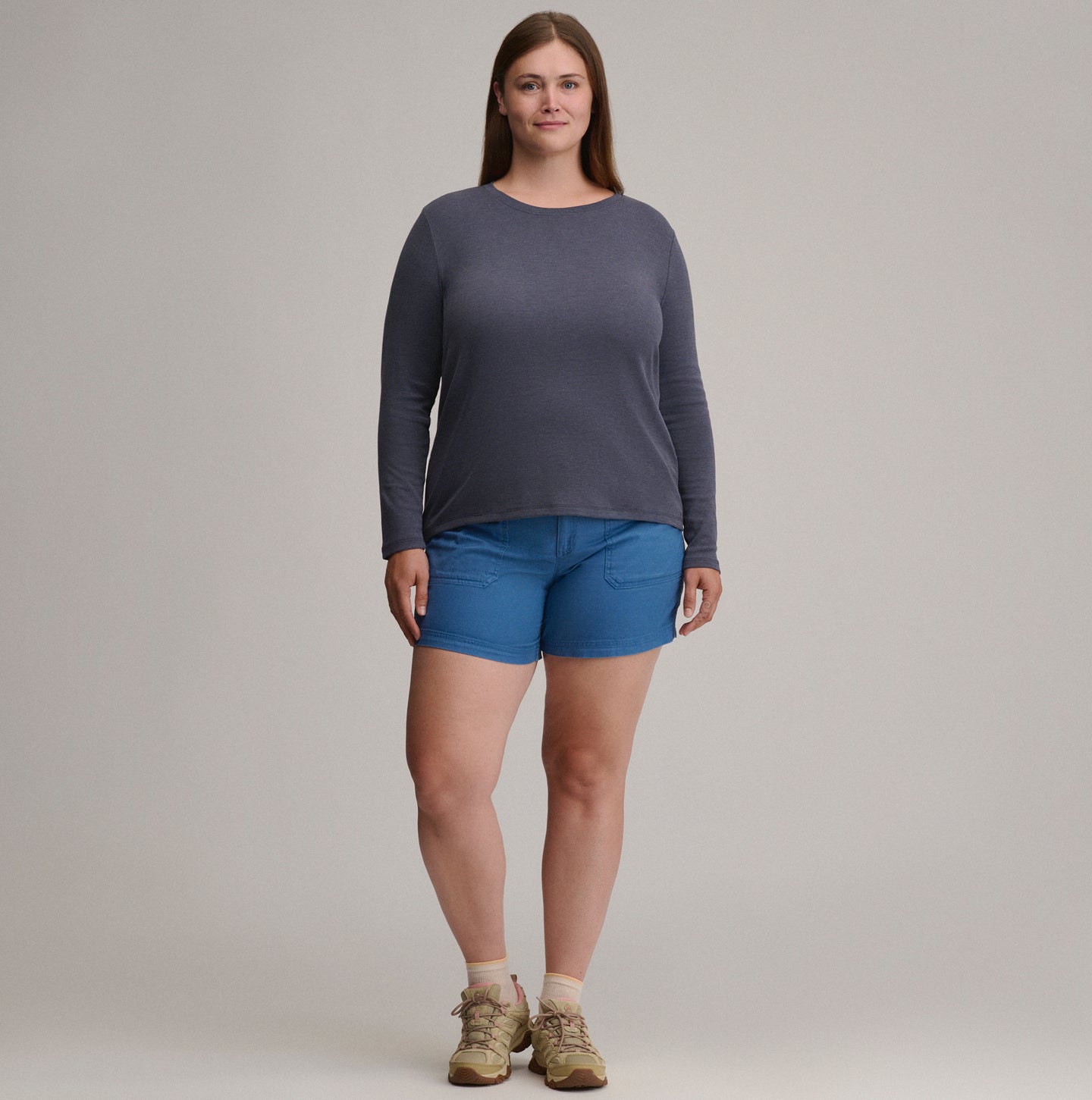 Women's Fav Long Sleeve Crew Neck Tee-Htrindigo-Plus-16