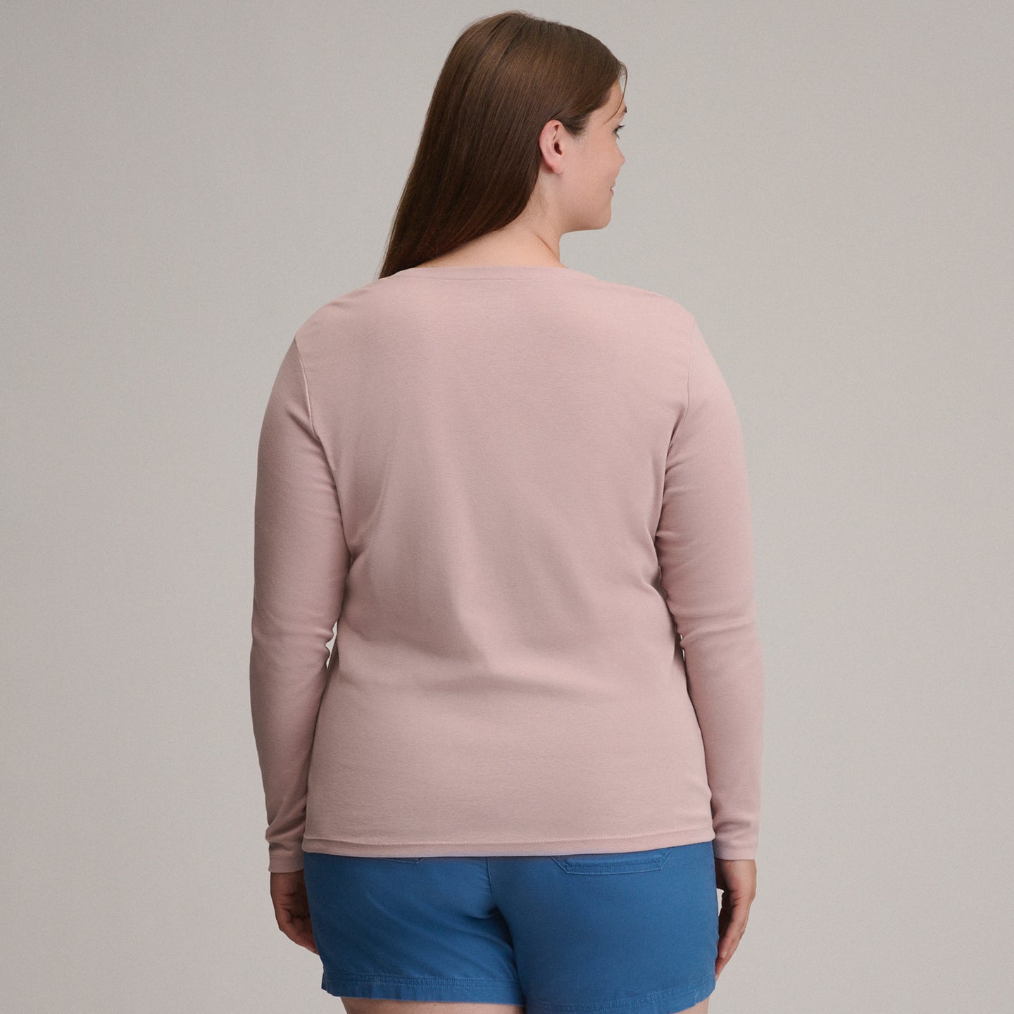Women's Fav Long Sleeve Crew Neck Tee-Ltplum-Plus-22