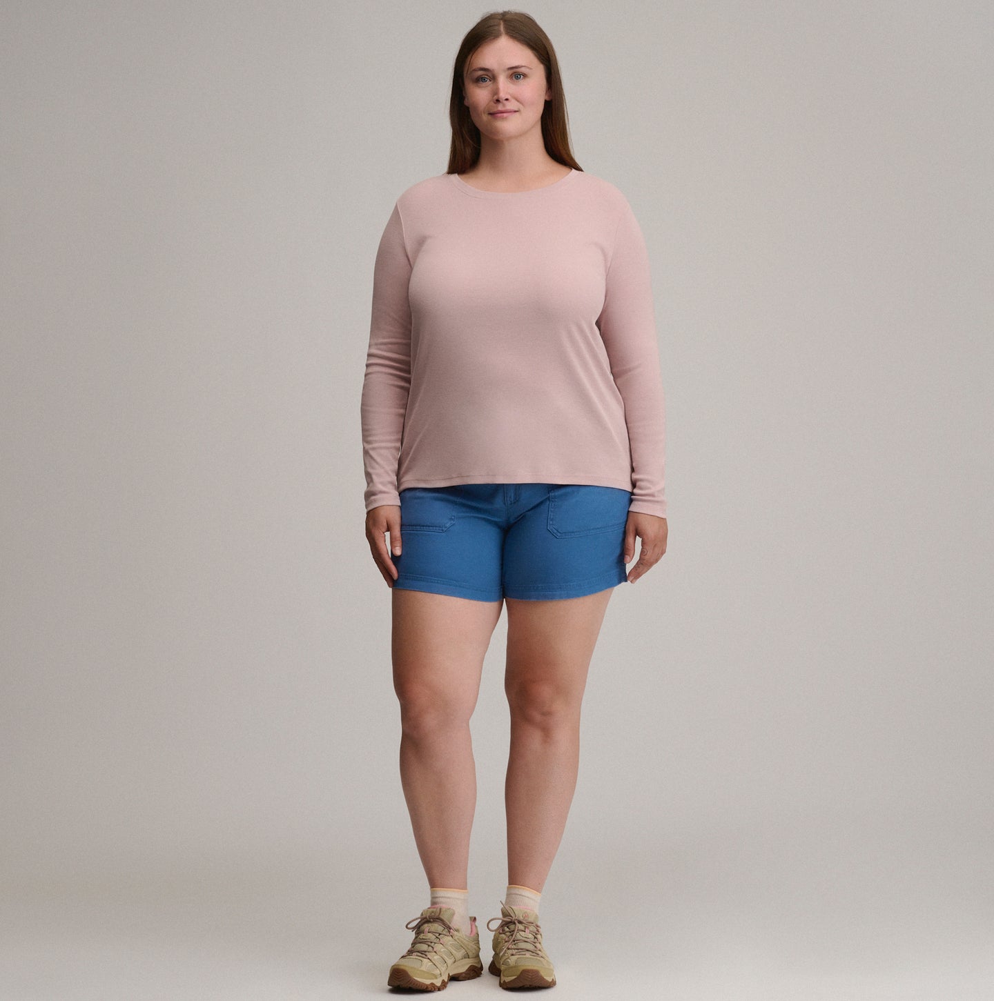 Women's Fav Long Sleeve Crew Neck Tee-Ltplum-Plus-24