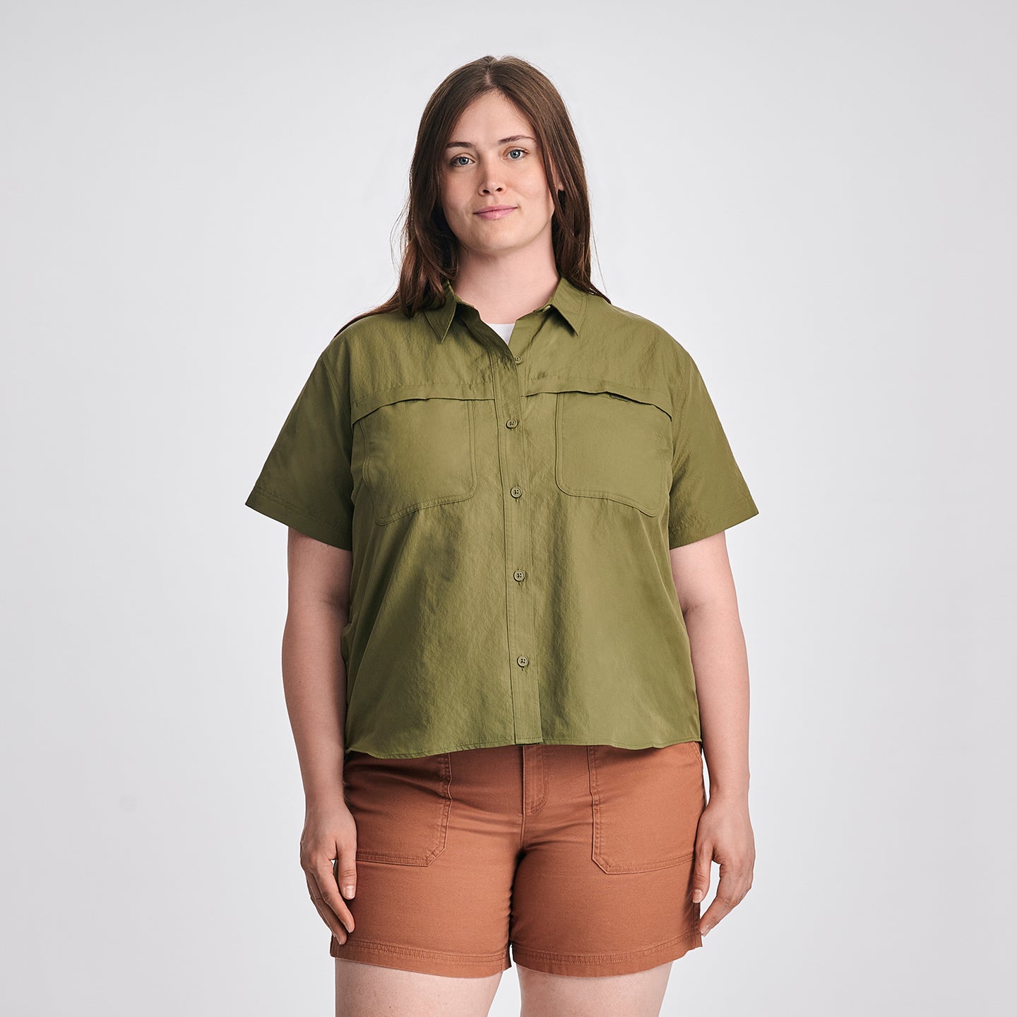 Women's Rainier Short-Sleeve Ripstop Shirt-Alder-1