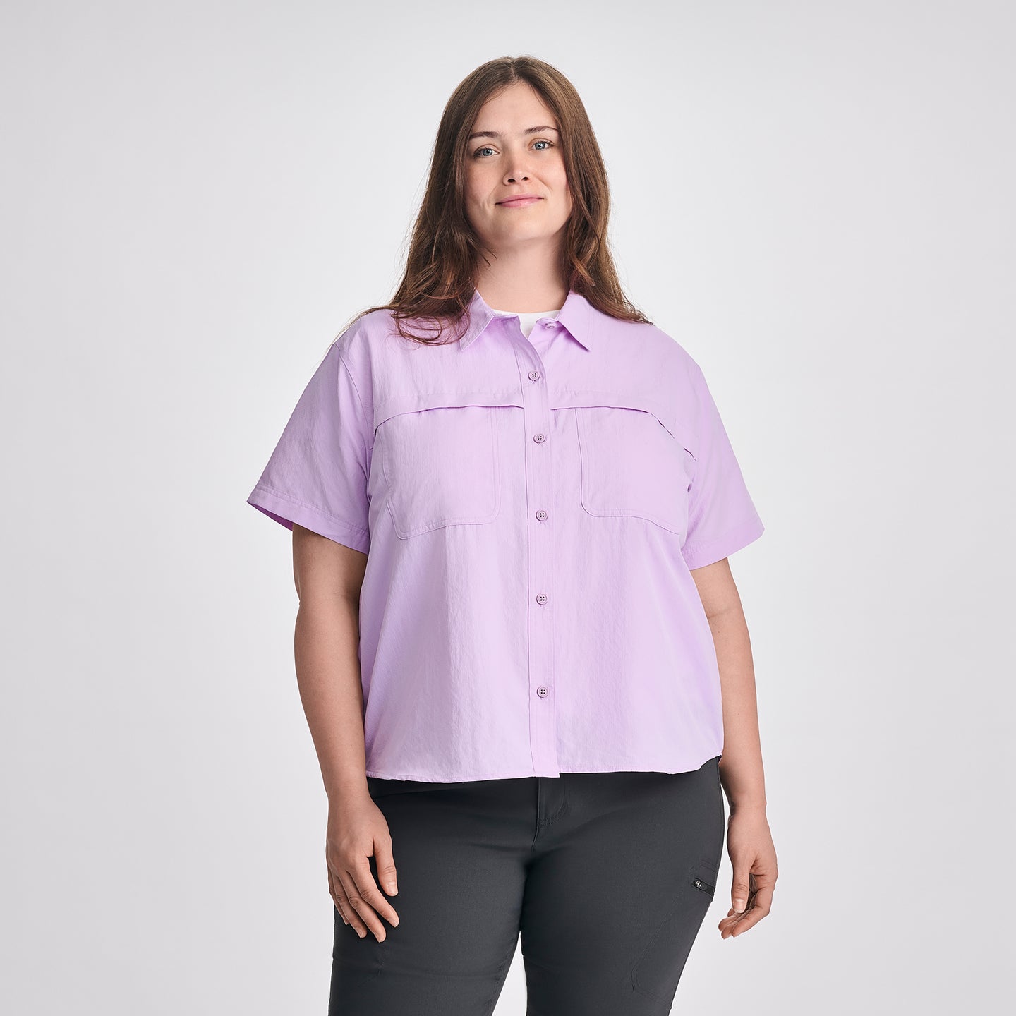 Women's Rainier Short-Sleeve Ripstop Shirt-Lavender-4