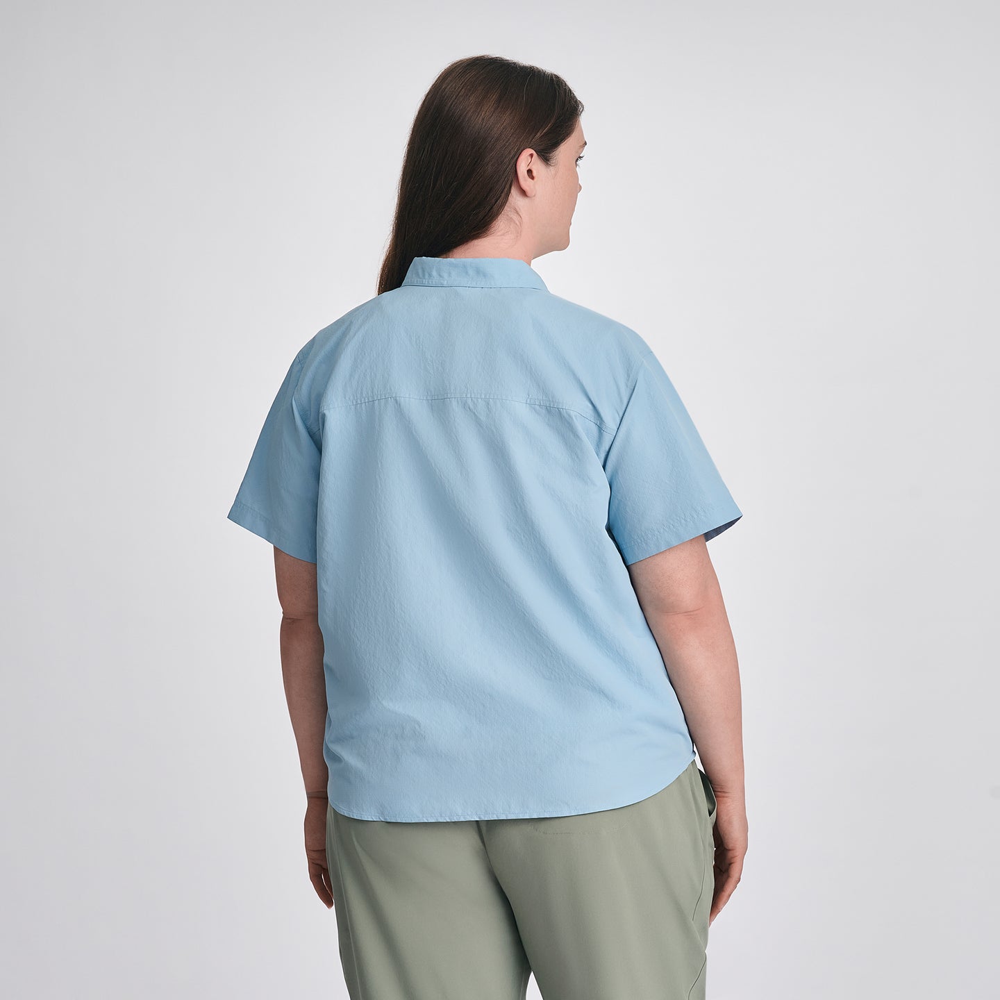 Women's Rainier Short-Sleeve Ripstop Shirt-Slate Blue-9