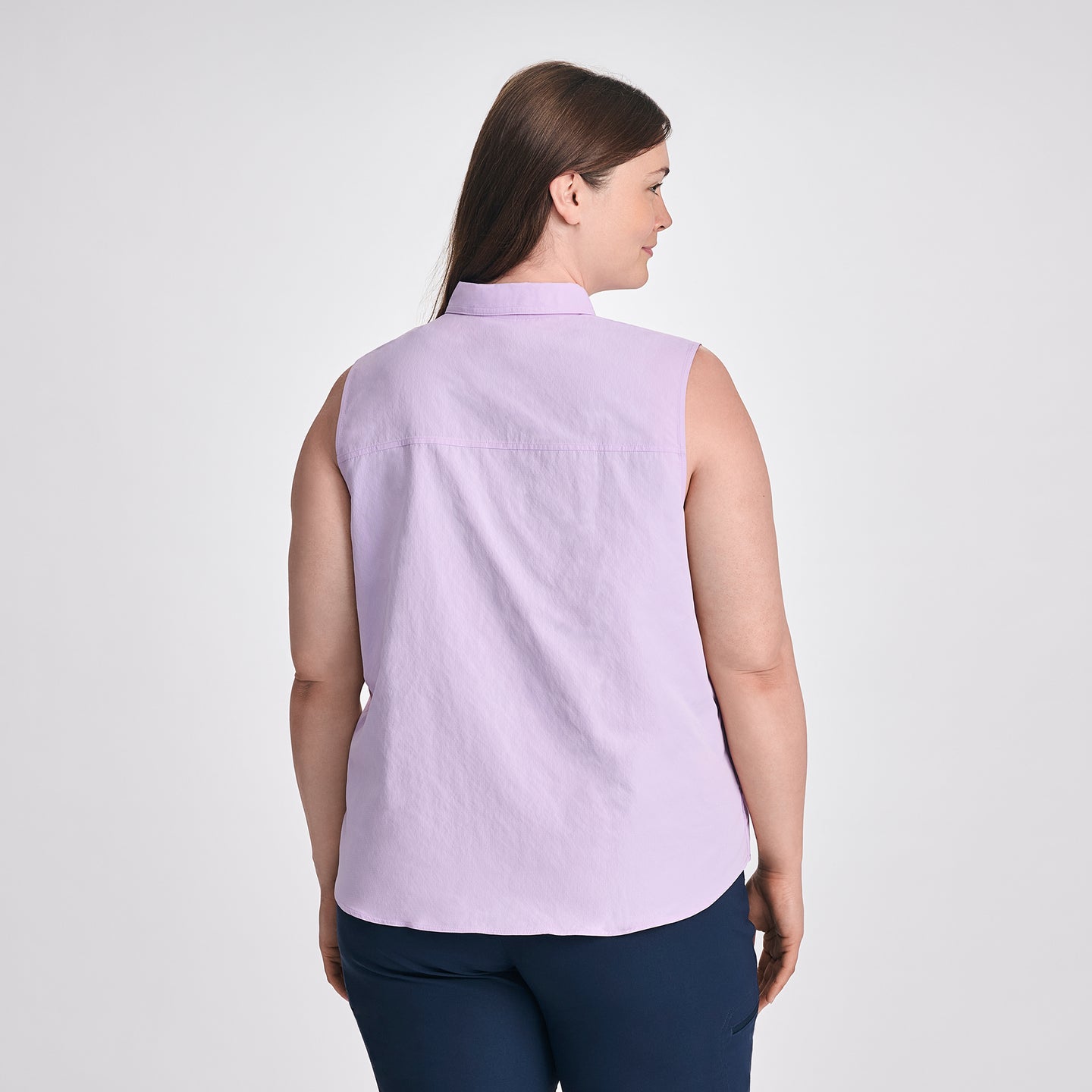 Women's Rainier Ripstop Sleeveless Shirt-Lavender-Plus-F1