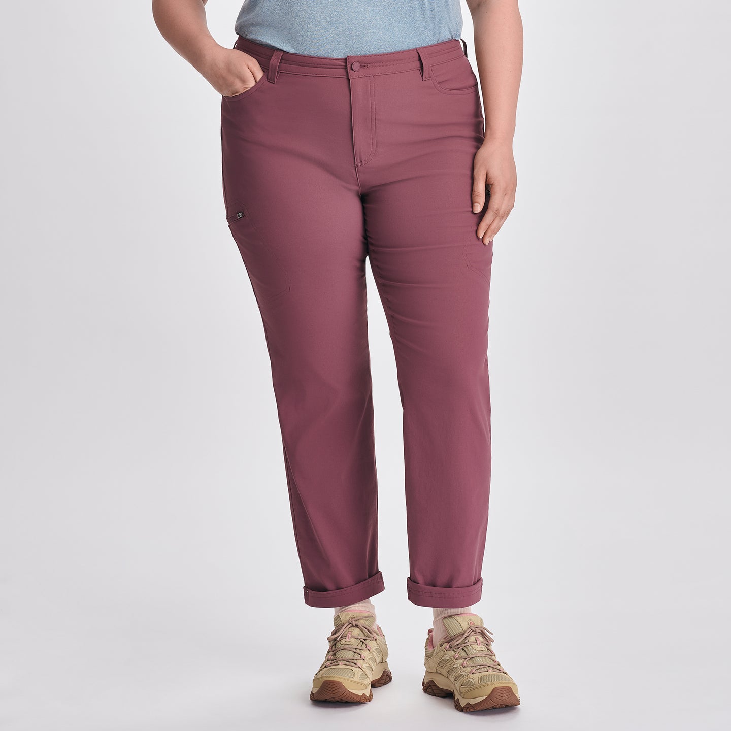 Women's Guide Pro High Rise Pants-Plumwine-3