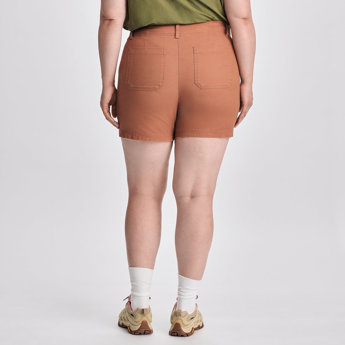 Women's Canvas Utility Shorts-Fawn-2