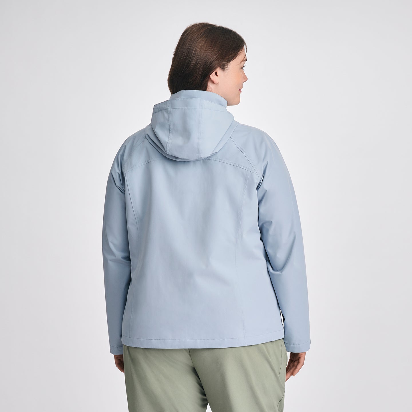 Women's Rainfoil® Waterproof Packable Hooded Rain Jacket-Blue Smoke-2