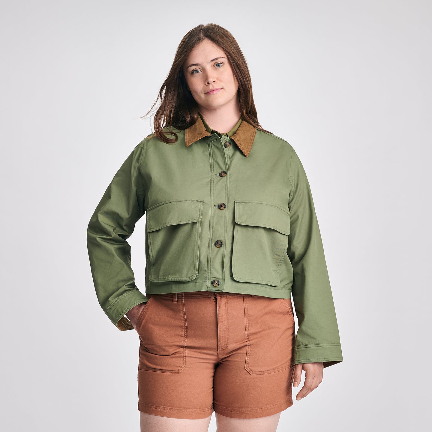 Women's Lark Cropped Barn Jacket-Palm-Plus-C1