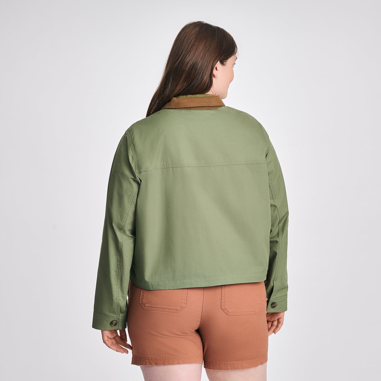 Women's Lark Cropped Barn Jacket-Palm-Plus-F1