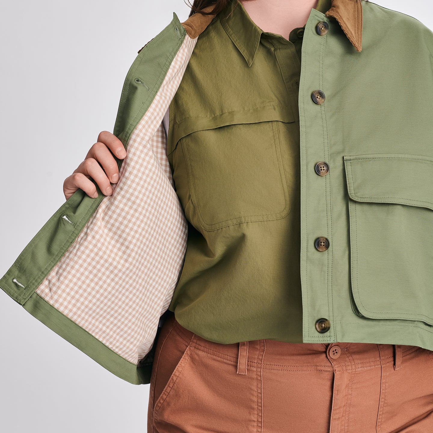 Women's Lark Cropped Barn Jacket-Palm-3