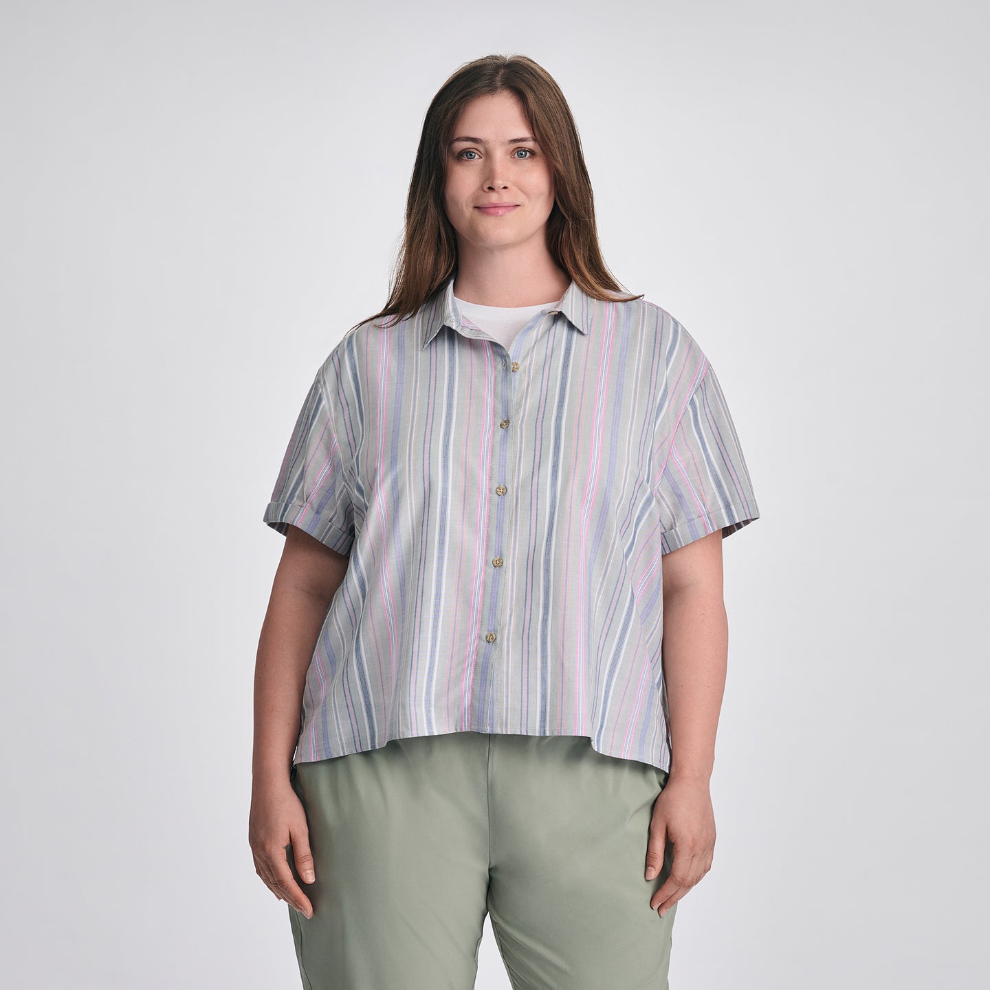 Women's Baja Short-Sleeve Shirt-Herb-1