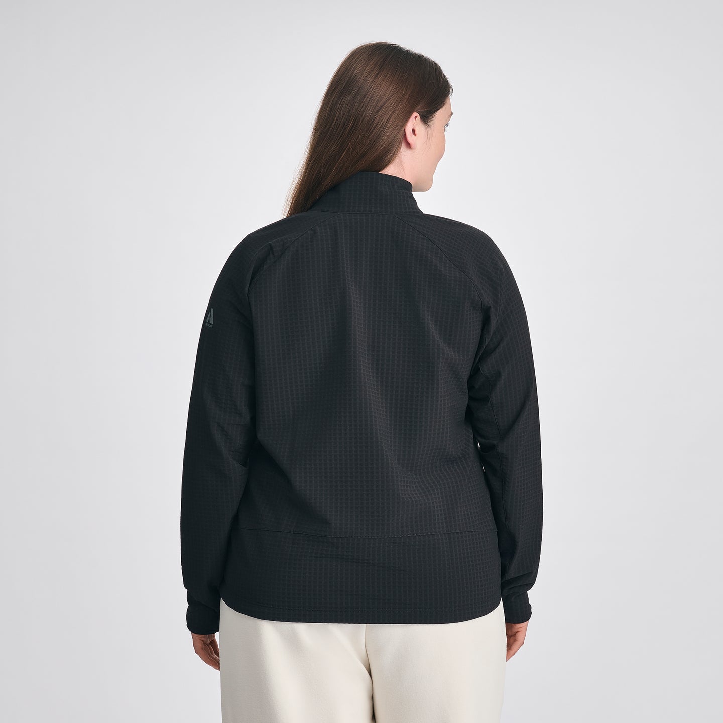 Women's Sandstone Backbone Grid Jacket-Black-Plus-F1