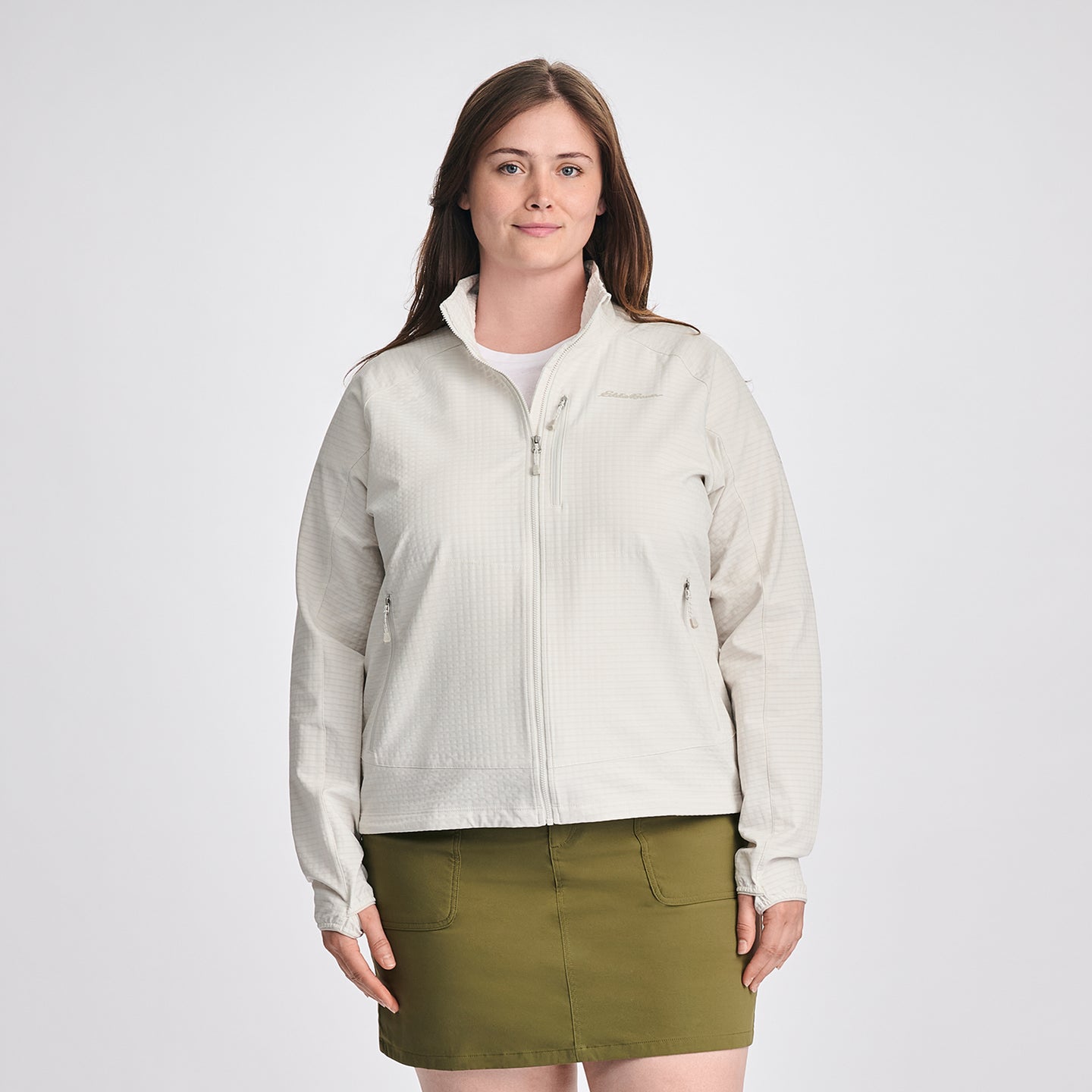 Women's Sandstone Backbone Grid Jacket-Vapour-Plus-C1