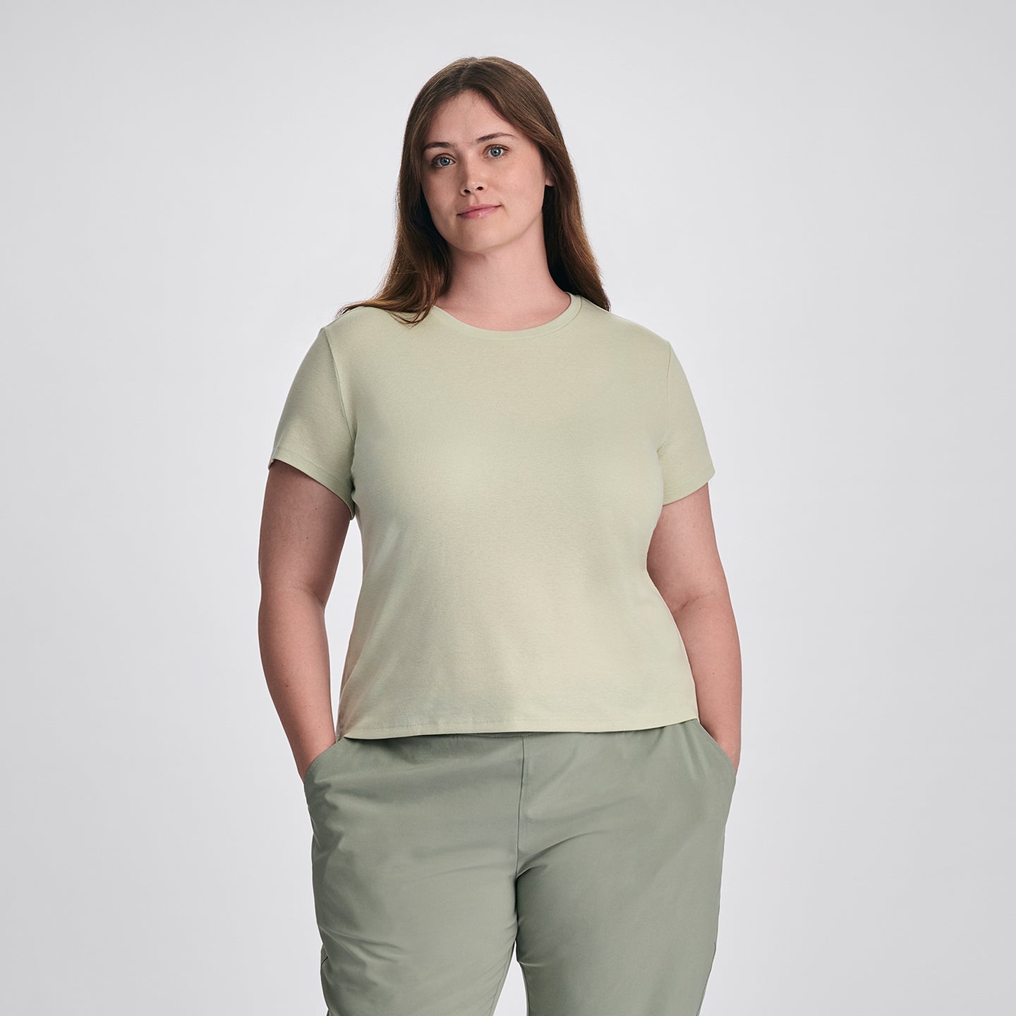 Women's Everyday Short-Sleeve Crewneck T-Shirt-Honeydew-1