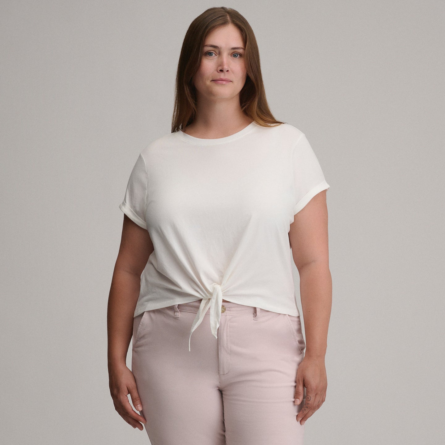 Women's Temp Lite Tie Front Tank-Snow-Plus-5