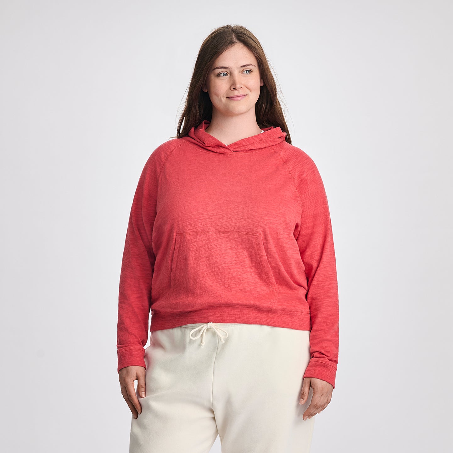 Women's Waverly Cotton Slub Hoodie-Rhubarb-4