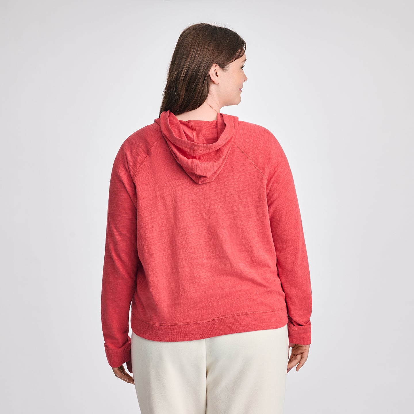 Women's Waverly Cotton Slub Hoodie-Rhubarb-5