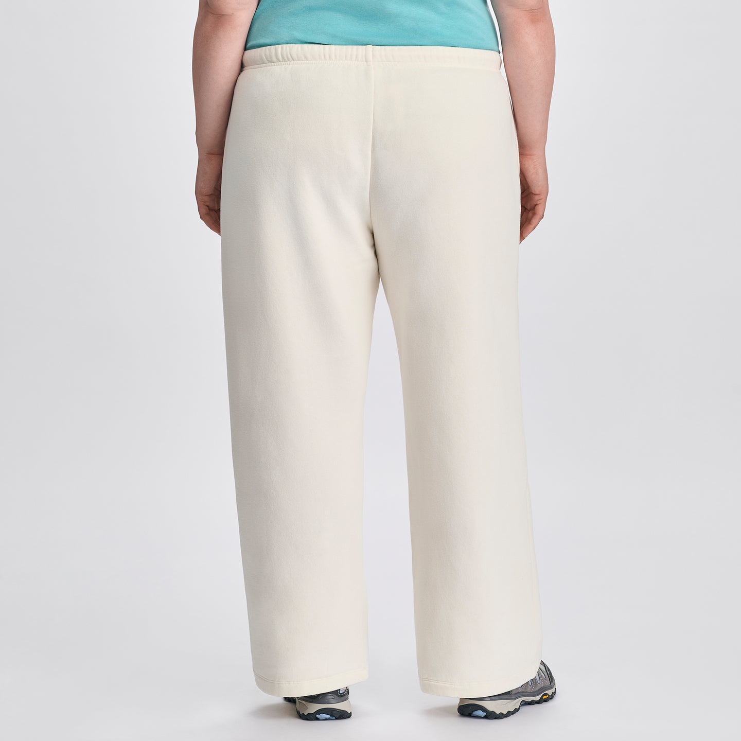 Women's Vintage Soft Relaxed Fit Wide Leg Sweatpants-Ivory-2