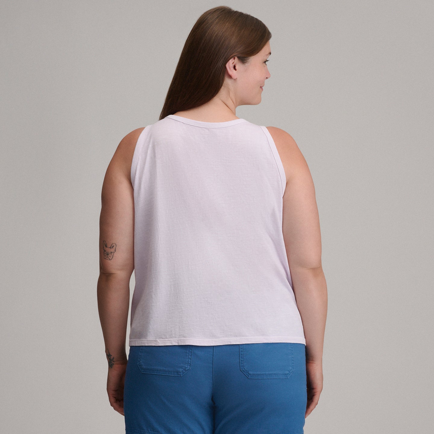 Women's Sunwashed Cotton V-Neck Tank-Cosmos-Plus-6